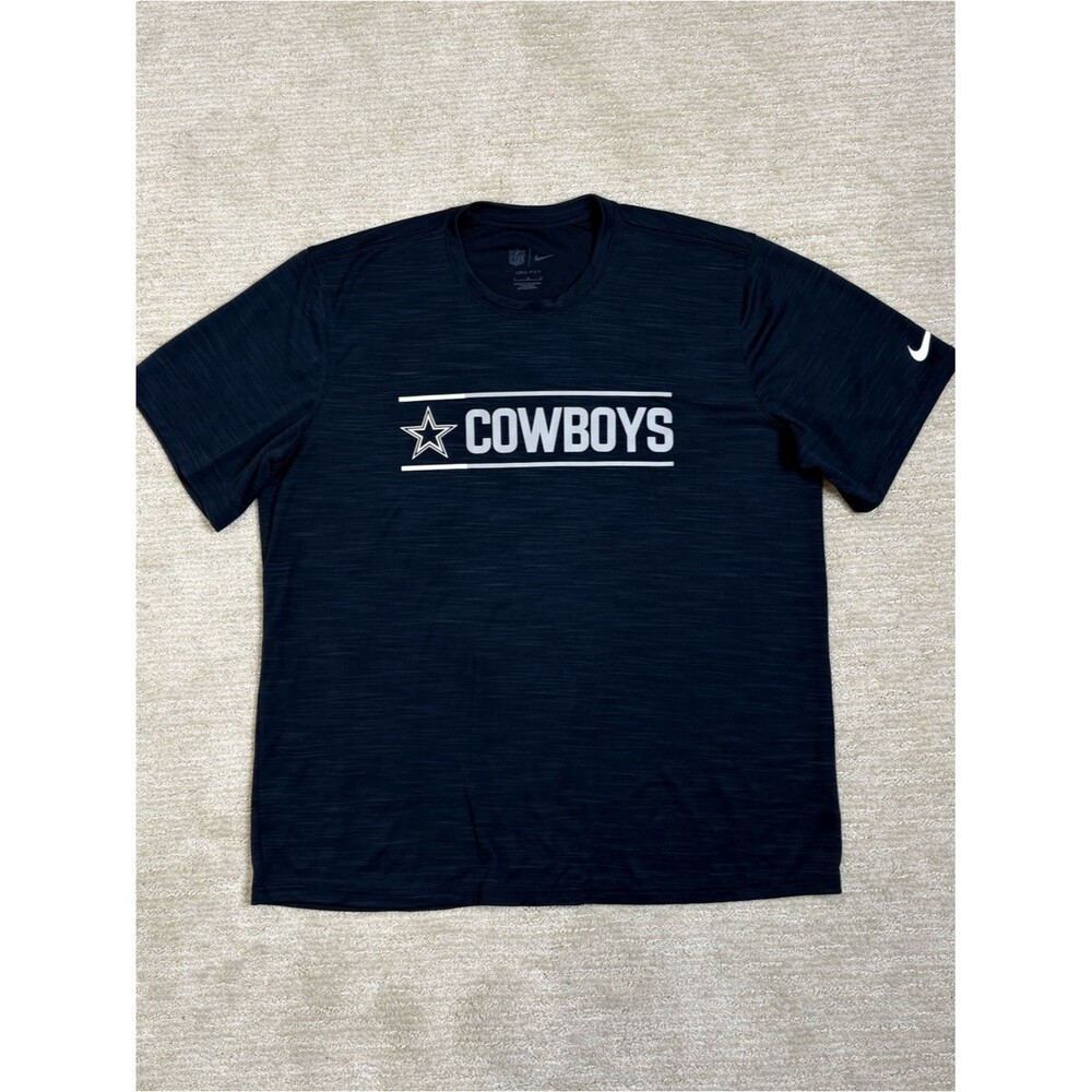 Cowboys Nike Dri-Fit Graphic Tee Mens Size Large Navy Short Sleeve Crewneck - Picture 7 of 7